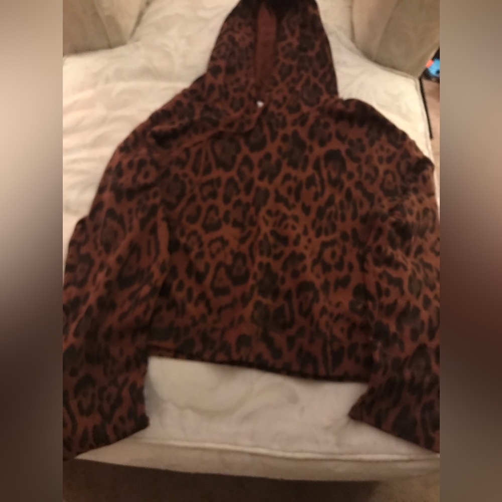 Leopard printed hoodies